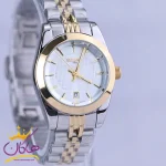 نمای نزدیک ساعت مچی سیکو زنانه فلزی نقره ای طلایی صفحه سفید L31628/6