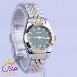 صفحه ساعت مچی سیکو زنانه فلزی نقره ای طلایی صفحه سبز L31628/7