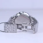 قفل ساعت مچی سولیدا مردانه فلزی نقره ای صفحه مشکی G2134/4