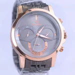صفحه ساعت مچی سولیدا مردانه فلزی مشکی قاب رزگلد G 2142/12