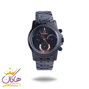 ساعت مچی سولیدا مردانه فلزی مشکی فول دیت G 2142/13