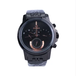 ساعت مچی سولیدا مردانه فلزی مشکی فول دیت G 2142/13