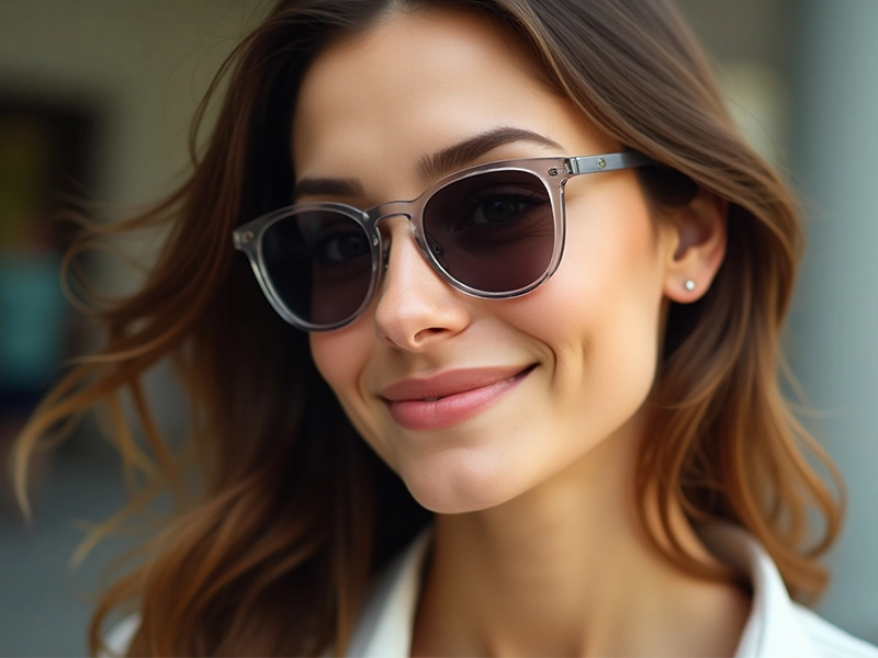 عینک زنانه با فریم شفاف