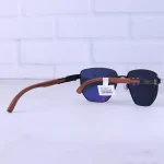 دسته عینک آفتابی مردانه کارتیر مشکی دسته چوبی CT 0460S/1