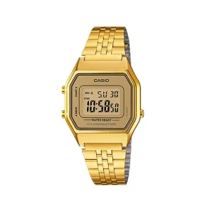 ساعت مچی کاسیو زنانه فلزی طلایی دیجیتالی LA680WGA-9DF