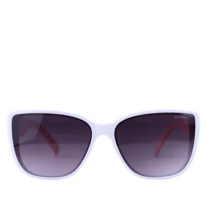 عینک آفتابی شنل زنانه فریم پروانه ای سفید صورتی 9739/2