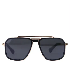 عینک آفتابی مردانه هابلوت فریم مربع مشکی طلایی H 019/1