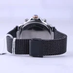 نمای بسته ساعت جی جی پولو مردانه فلزی بند حصیری مشکی JPC.B01536M/4