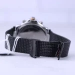 قفل ساعت جی جی پولو مردانه فلزی بند حصیری مشکی JPC.B01536M/4
