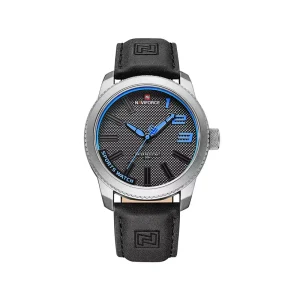 ساعت عقربه ای نیوی فورس مردانه بند چرم مشکی 9202/8