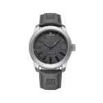 ساعت عقربه ای نیوی فورس مردانه بند چرم طوسی 9202/9