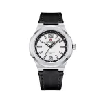 ساعت مچی نیوی فورس مردانه چرم مشکی قاب نقره ای 9233/1