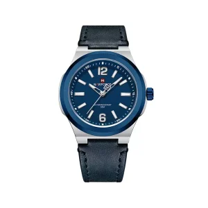 ساعت مچی عقربه ای نیوی فورس مردانه بند چرم سرمه ای 9233/3