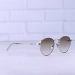 عدسی عینک آفتابی پرادا زنانه فریم گرد نقره ای PR B52S/1