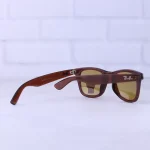 دسته عینک آفتابی ری بن فریم قهوه ای شیشه زرد RB 2140/5