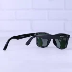دسته عینک آفتابی ری بن فریم ویفرر شیشه سبز RB 2140 F /1