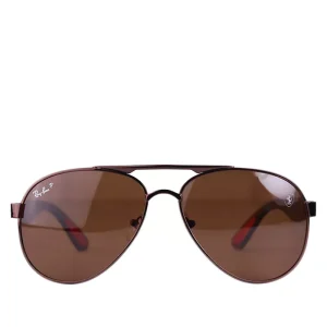 عینک آفتابی ری بن فراری فریم قهوه ای پلاریزه RB 43888/4