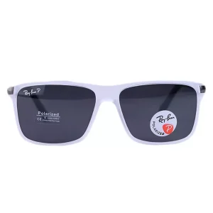 عینک آفتابی مردانه ری بن فریم سفید پلاریزه RB 4347/2