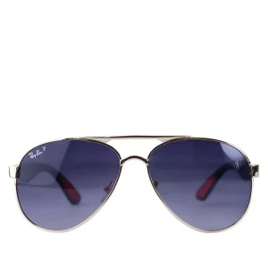 عینک آفتابی ری بن فراری فریم طلایی پلاریزه RB 43888/2