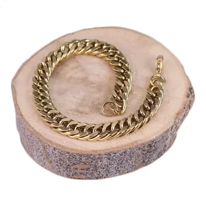 دستبند مردانه استیل کارتیر درشت طلایی 0050/1