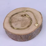 ست زنجیر و دستبند طلایی هرینگبون 4021