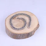 ست زنجیر و دستبند مردانه نقره‌ ای مدل کارتیر 4032