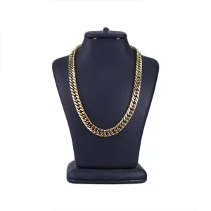 زنجیر استیل مردانه طلایی کارتیر بافت درشت