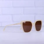 عدسی عینک آفتابی زنانه ووگ فریم کرم شیشه قهوه ای S 8592/2