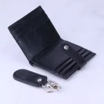 ست کیف جاکارتی و جاکلیدی چرم چرمسال کد 020 مشکی