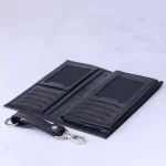 ست چرمی مردانه با کیف کتی و عینک و جاکلیدی چرمسال مشکی