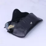 ست چرمی مردانه با کیف کتی و عینک و جاکلیدی چرمسال مشکی