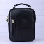 کیف دوشی چرم چرمسال کد 630 مشکی