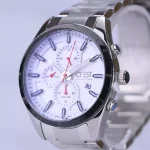 نمای نزدیک ساعت مچی عقربه‌ای کرست مردانه فلزی صفحه سفید 6220/2