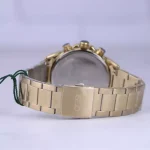 بند ساعت مچی کرست مردانه فلزی طلایی صفحه سرمه ای 6253/5