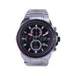 ساعت مچی کرست مردانه فلزی نقره ای صفحه مشکی 6255/2