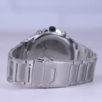 بند ساعت مچی کرست مردانه فلزی نقره ای صفحه مشکی 6255/2