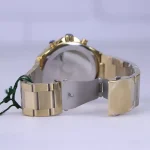 قفل ساعت مچی کرست مردانه فلزی طلایی صفحه مشکی 6256/5