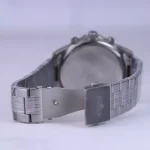 قفل ساعت عقربه‌ای کرست مردانه فلزی نقره ای صفحه بژ 6267/4