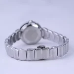 بند ساعت مچی الگانس زنانه فلزی نقره ای صفحه آینه ای سبز ER 2178/3