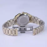 قفل ساعت مچی الگانس زنانه فلزی طلایی صفحه آبی ER 2208/13