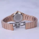 قفل ساعت مچی الگانس زنانه فلزی قاب گرد رزگلد ER 2227/5