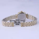 قفل ساعت عقربه ای الگانس زنانه فلزی طلایی صفحه بژ ER 2200/4