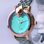 صفحه ساعت مچی الگانس زنانه فلزی سبز طرح مار ER 2204/4