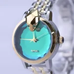صفحه ساعت مچی الگانس زنانه فلزی صفحه سبز طرح مار ER 2204/6