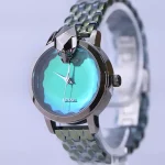 صفحه ساعت مچی الگانس زنانه بند فلزی سبز طرح مار ER 2204/8