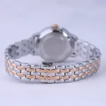 بند ساعت مچی الگانس زنانه فلزی نقره ای رزگلد طرح مار ER 2204/9