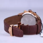 قفل ساعت مچی لاکسمی مردانه چرم قهوه ای کرنوگراف G 8539/17
