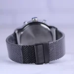 بند ساعت مچی مردانه نیوی فورس فلزی مشکی قاب نقره ای 9068/8