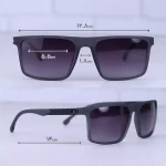 ابعاد عینک آفتابی مردانه اوگا مشکی فریم مستطیل 7905/7