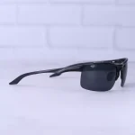 عدسی عینک آفتابی مردانه پلیس نیم فریم تمام مشکی 8565/1